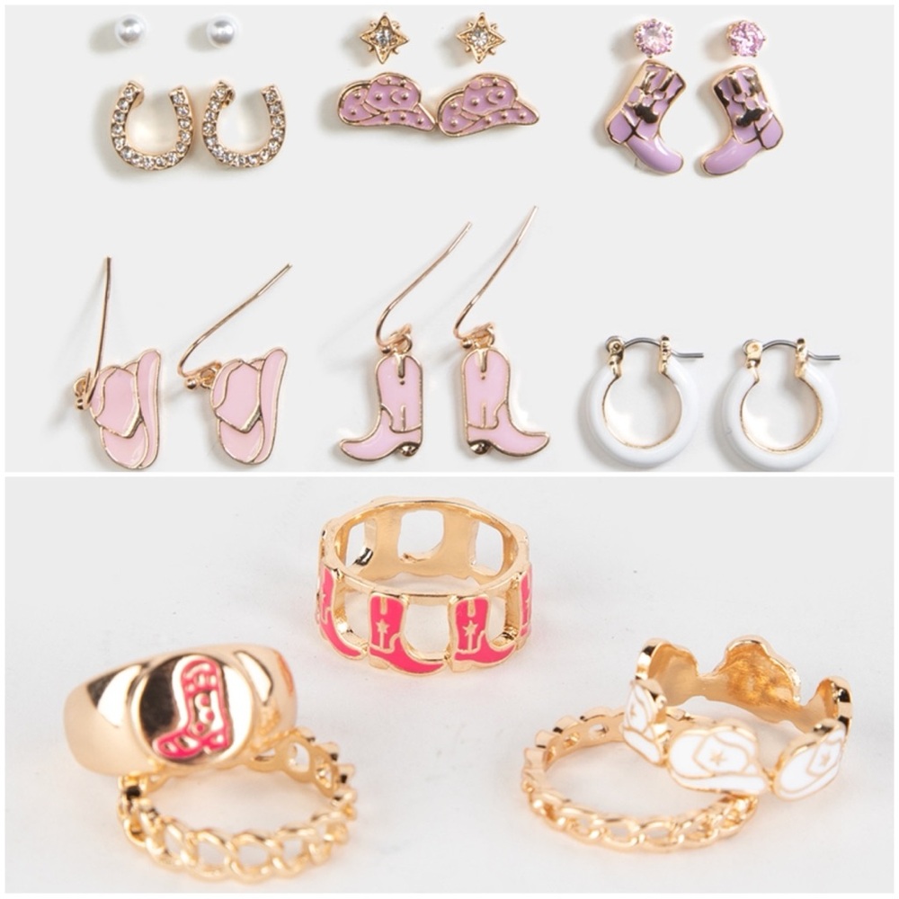 Cowgirl Earring and Ring Set